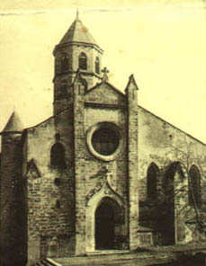 Photo of the church of Aubin at the beginning of the XXth